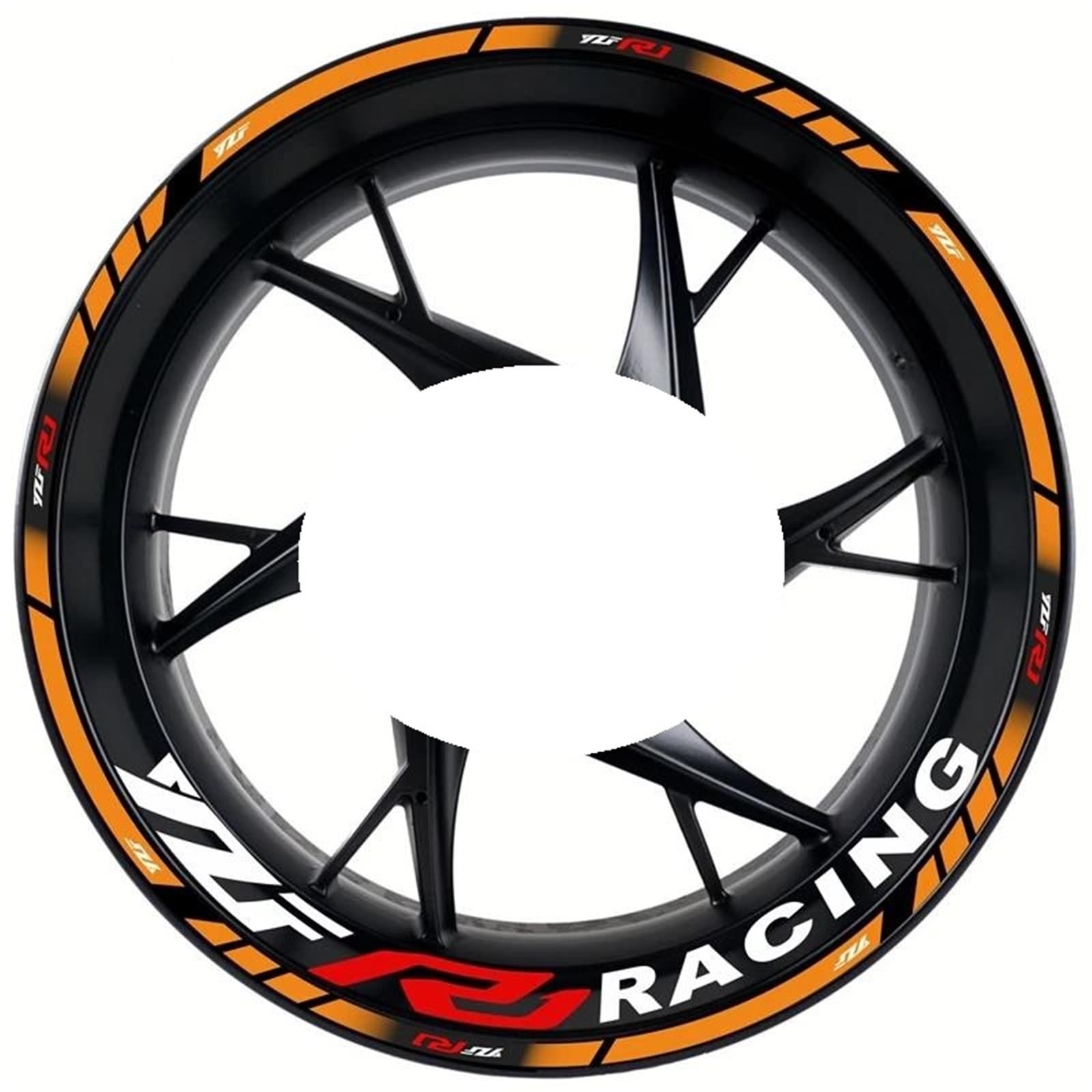Motorrad-Radnabenaufkleber Motorrad-Radaufkleber Für Yamaha YZFR1 YZF R1 YZF-R1 Felgenaufkleber Radnabenaufkleber Reflektierende Radaufkleber Felgenrandaufkleber(Farbe 6)