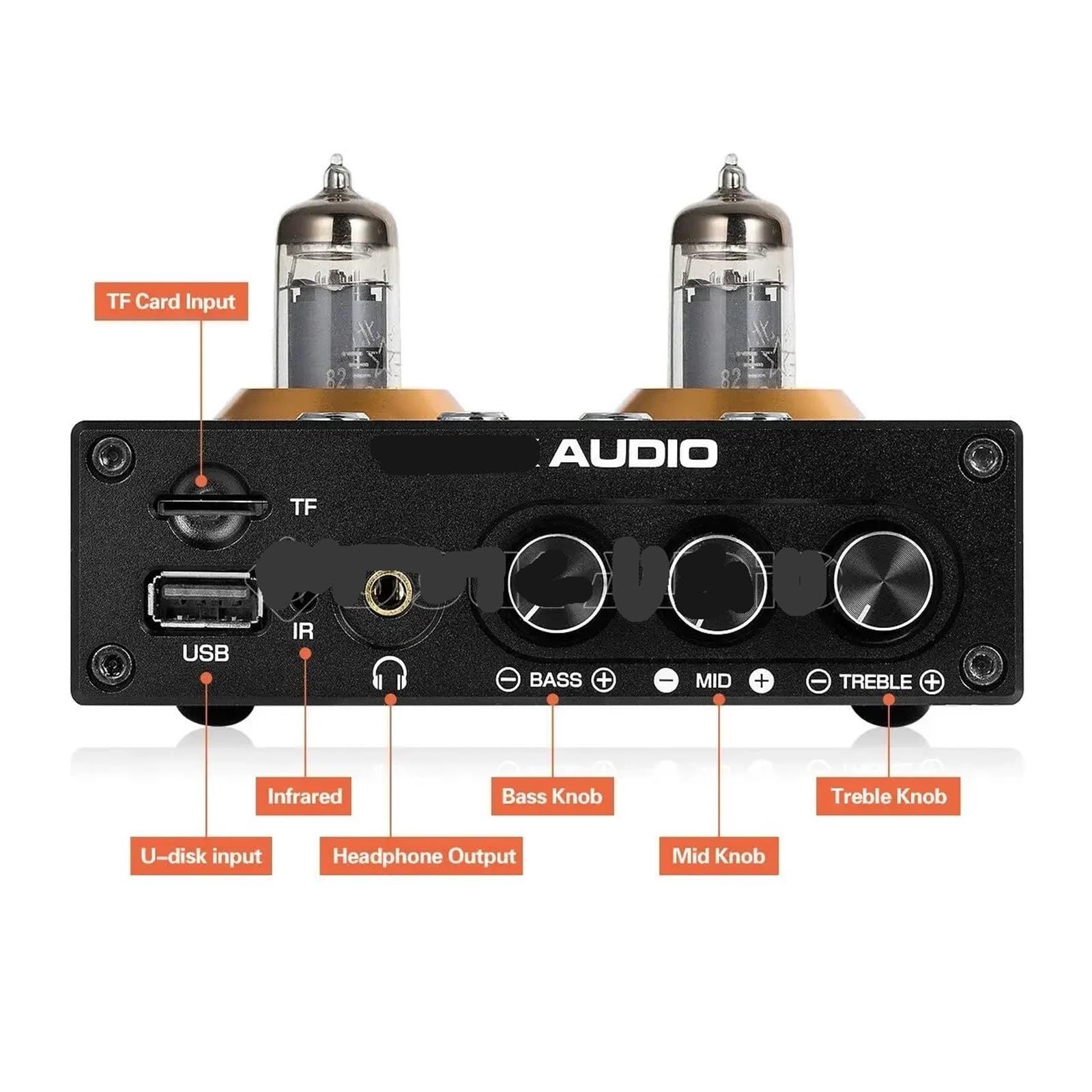 Mini 5.0 Tube Preamplifier HiFi Stereo Receiver USB Player Audio Headphone Amplifier