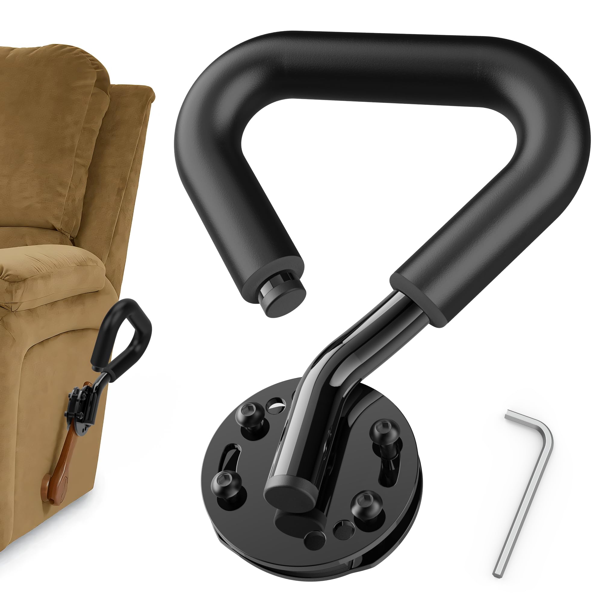 Photo 1 of 2026 New Modle Recliner Handle Extender Plus, Recliner Lever Extender with Foam Pad for Added Comfort, Recliner Chair Arm Extension for Elderly, Lazy Boy Lever Extender Control Recliner Handles Easily