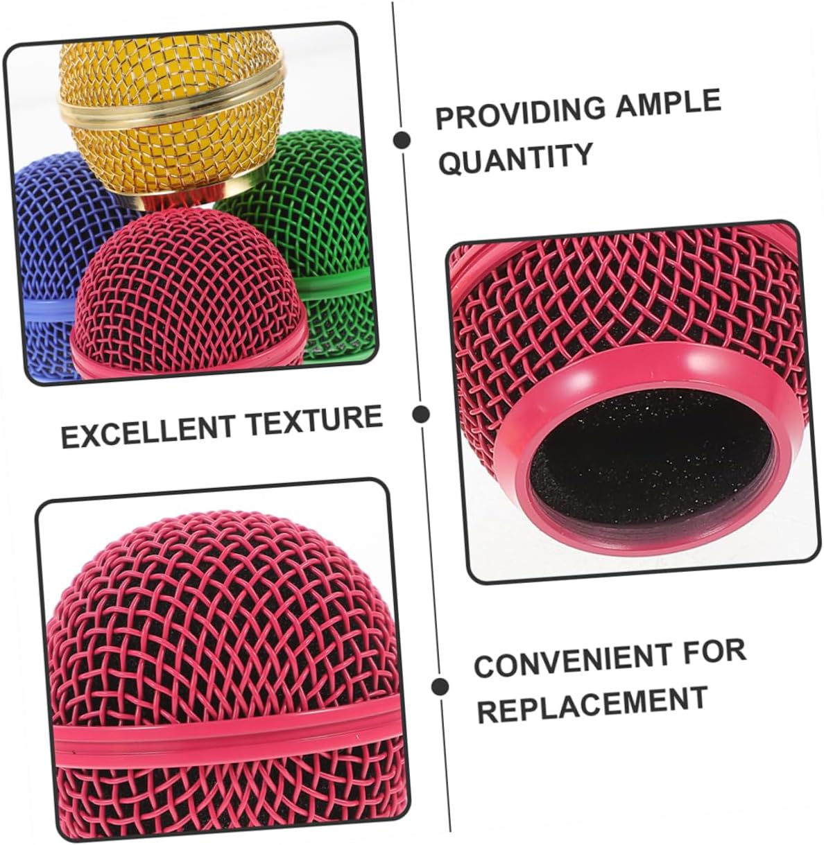 8Pcs Mic Head Mesh Grill Cover Compatible with Durable Replacement Grille for Enhanced Sound and Style Convenient Microphone Accessories