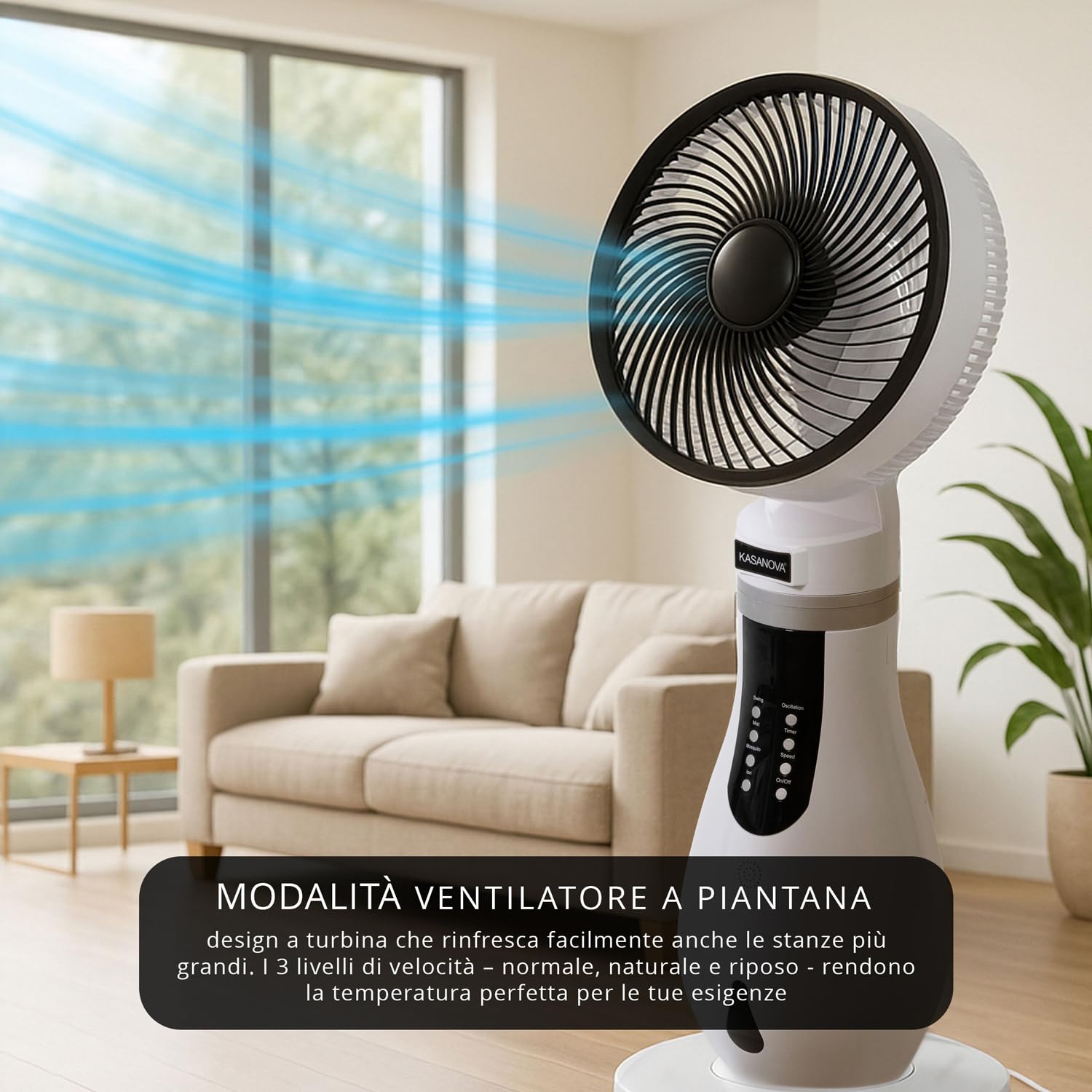 Ventilatore 4 in 1 con oscillazione 3D Combi
