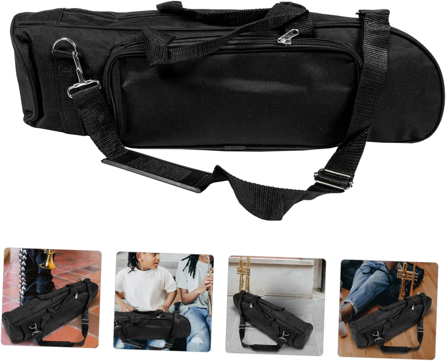 SHOWERORO Handheld Trumpet Bag Gig Bag for Trumpet Case Music Instrument Carrier Pouch