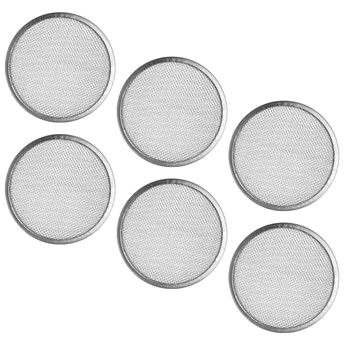 Tapas de Malla para Frascos de Germinación 6 Piezas, Acero Inoxidable 304, Filtro Colador para Brotes, Compatible Frascos de Boca Ancha, Tapa Duradera para Cocina y Hogar