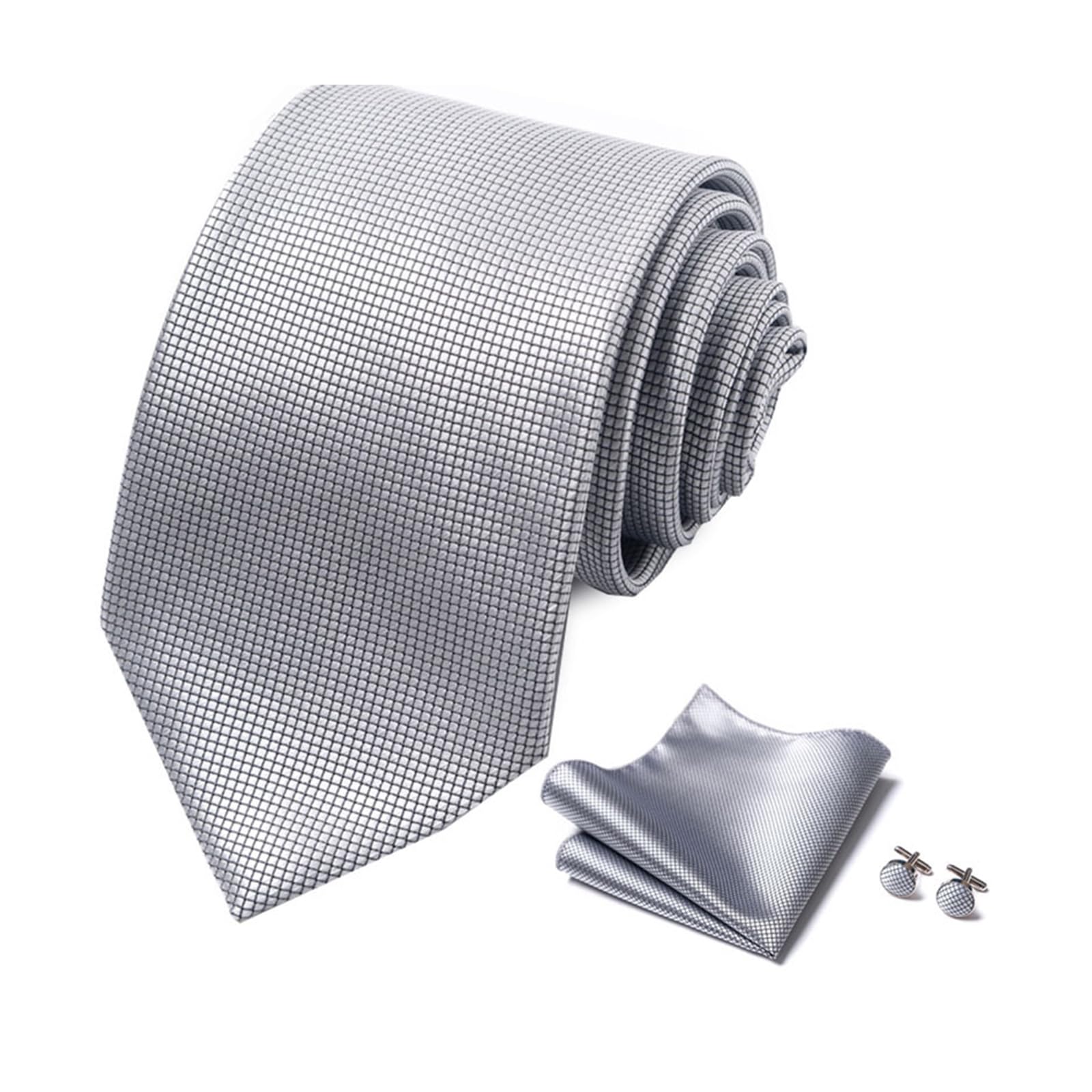 Set Cravatta Pois Set Lussuoso Cravatta A Pois DQT Con Tasca Quadrata E Gemelli - Intrecciato A Mano, Elegante Per Occasioni Formali Kway Donna