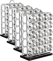 Vista 8 de Yaxa Basics Estante organizador de especias de 20 frascos, color plateado