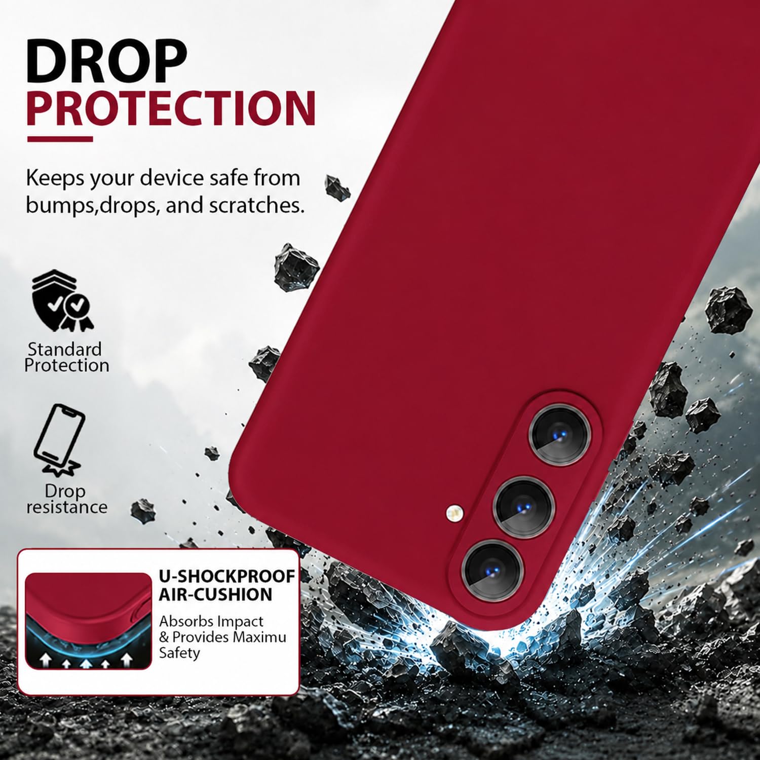 Samsung Galaxy A36/A56 Silicone Case - Shockproof & Soft Touch -2 Samsung Galaxy A36/A56 Silicone Case - Shockproof & Soft Touch -2