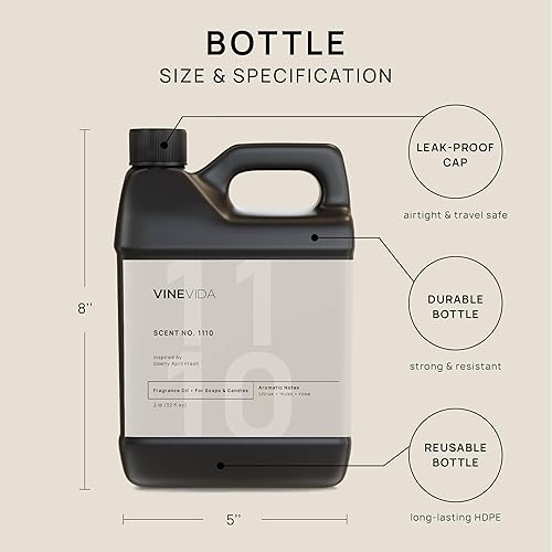 Miniatura 352 de VINEVIDA [4 onzas] Aceite de fragancia de madera de teca de caoba para fabricación de velas y fabricación de jabón, aromas de velas prémium para