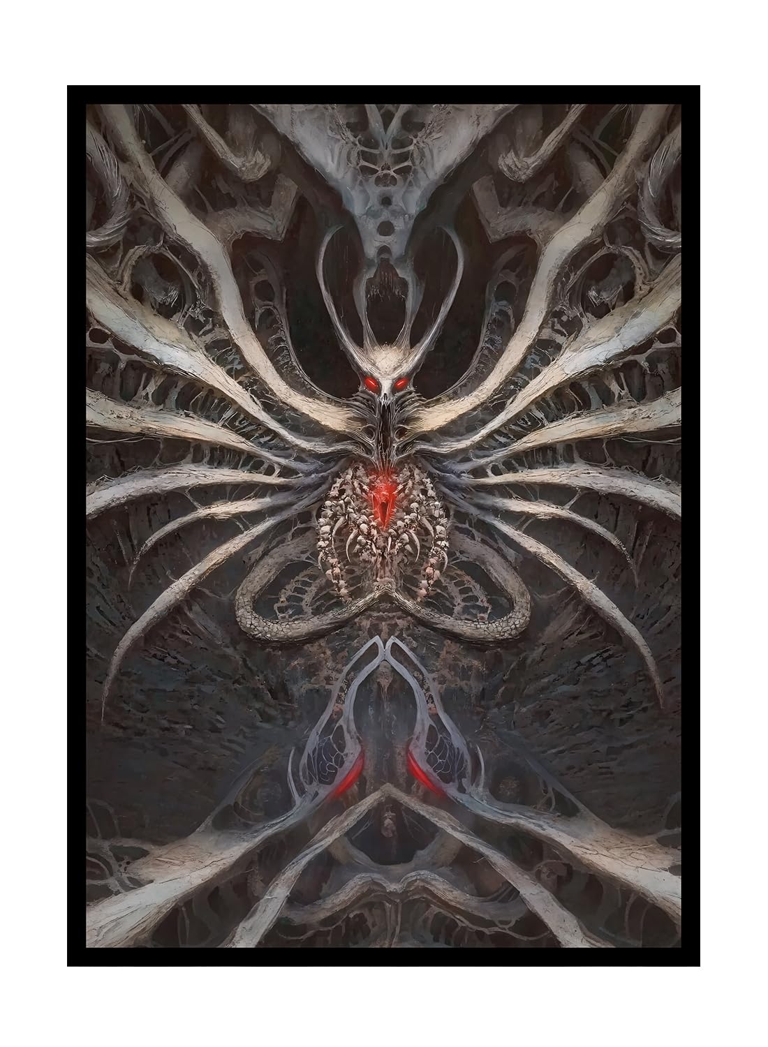 Katomula100 PCS MTG Card Sleeves with 100 PCS Perfect Fit Sleeves, Art Matte Card Sleeves with Inner Sleeves - Fit Standard Size Cards - Duskmourn