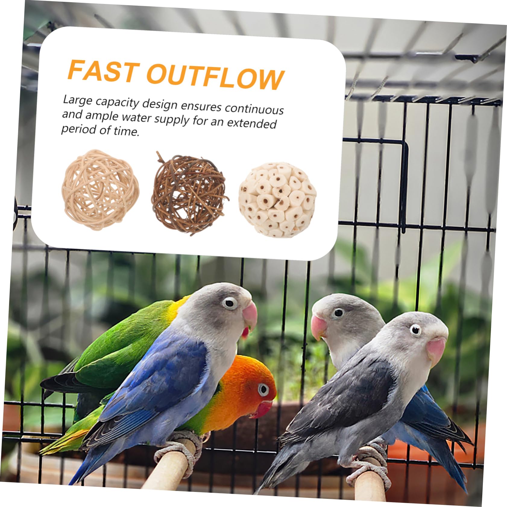 Toddmomy 36pièces Jouets à Mâcher pour Oiseaux De Balles à pour Perroquets Cages Et Petits Animaux Jouets Rotin Et pour Oiseaux De Compagnie