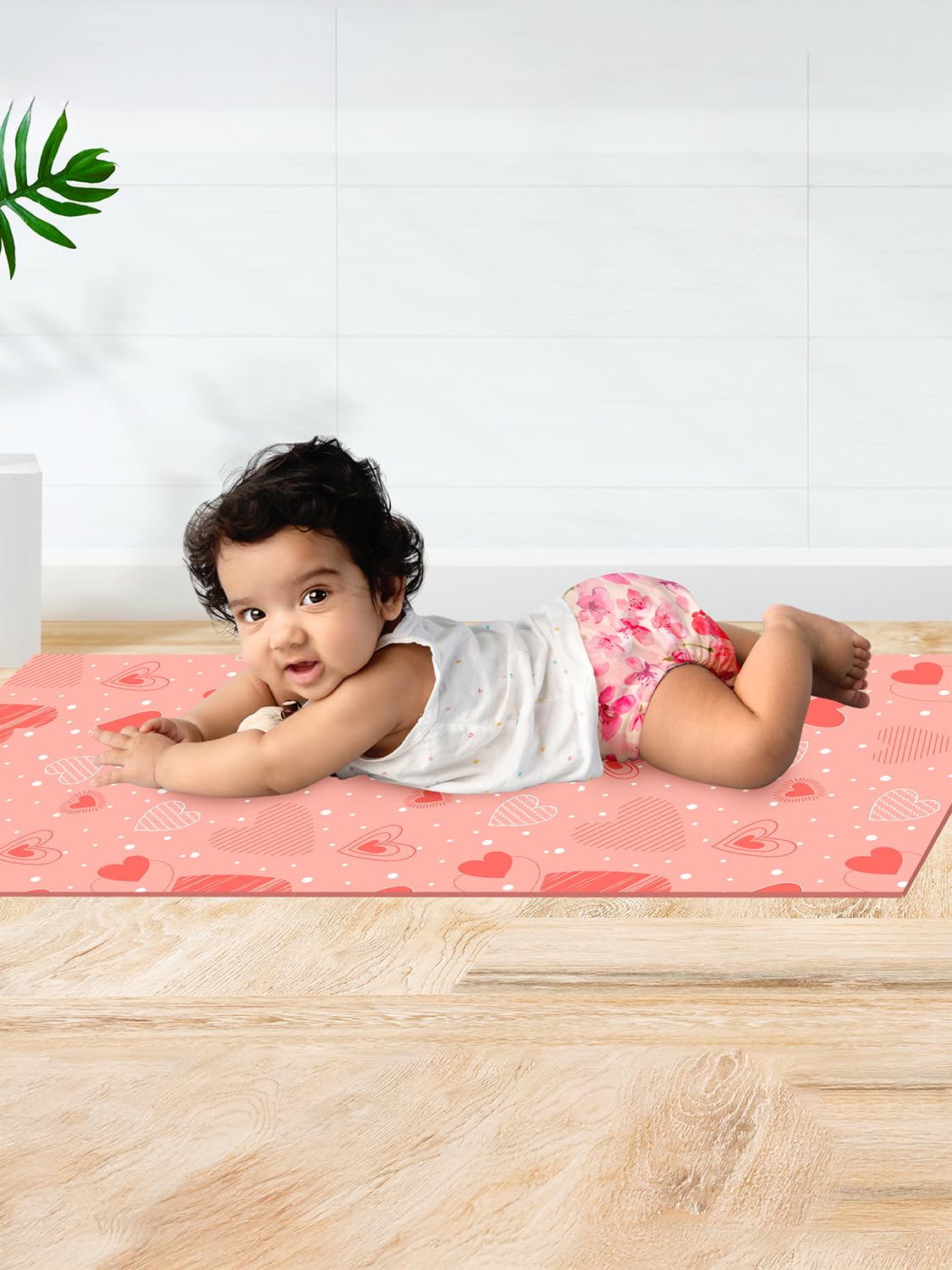 SuperBottoms Diaper Changing Mat for Baby – Waterproof & Washable Bed Protector | Super Absorbent, Lightweight, Breathable InstaDry Playmat (70cm x 100cm) – Peppy Pink (Medium)-image-48