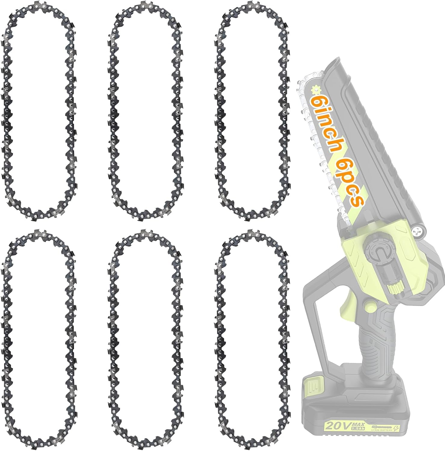Photo 1 of fucokt 6-Pack 6-Inch Chainsaw Chain Replacement