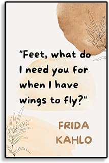 Inspirational Feminist Poster - Frida Kahlo Quote - Empowered Women Print, Inspirational Wall Art Posters for Teen Girls Room Decor, Womens History Month Poster - 11x17 in. LAMINATED - No Frame