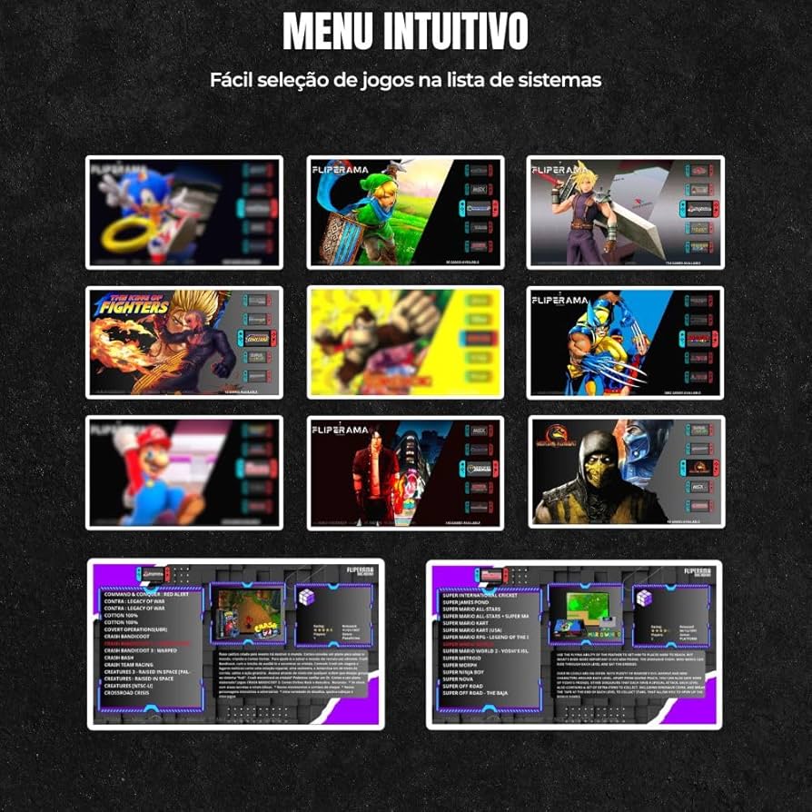Game Retro Diversos Consoles 2 Controles com Fio Sistema 128GB com Game Retro Diversos Consoles 2 Controles com Fio Sistema 128GB com
