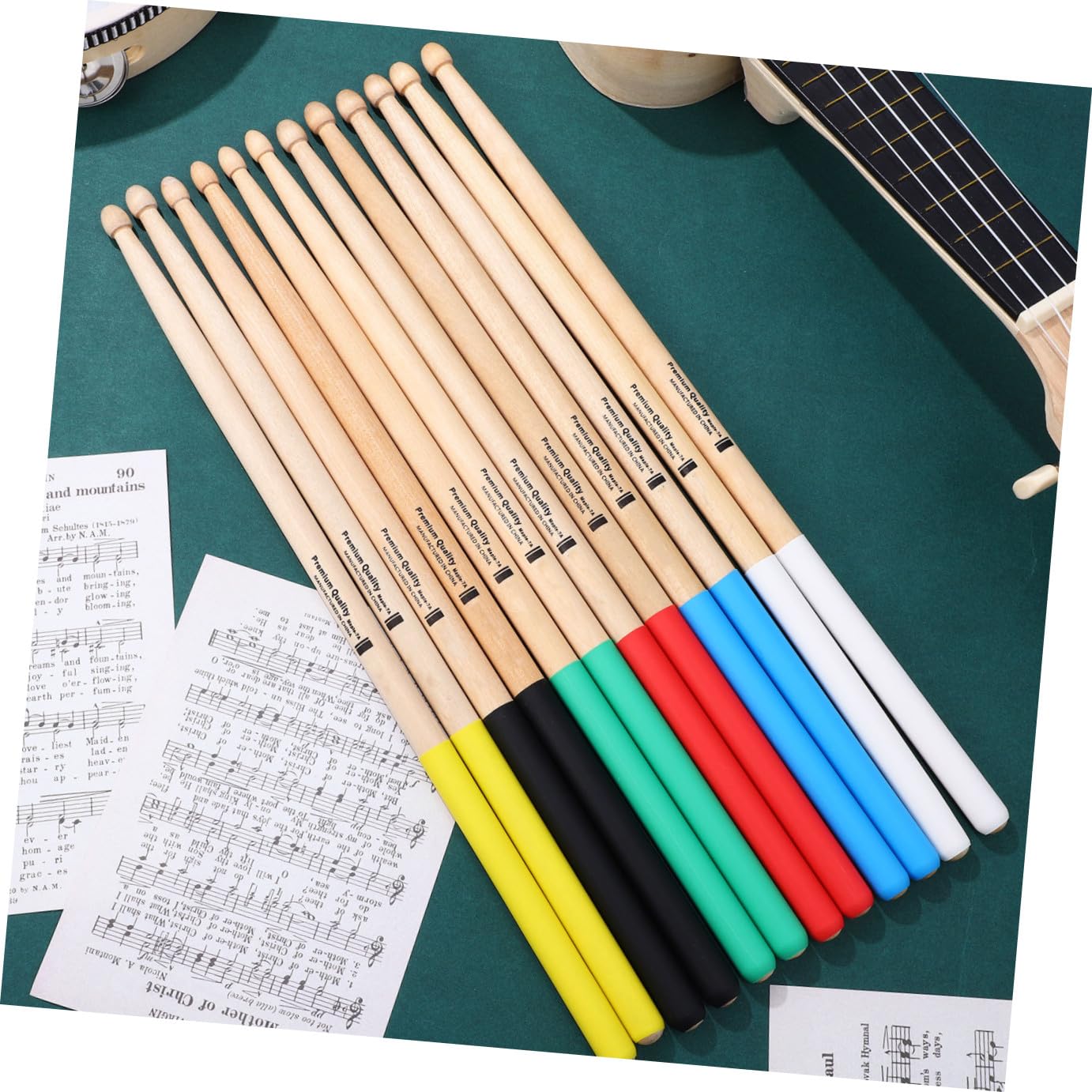 12paare Holz-drumsticks Rutschfeste Drumsticks Für Erwachsene Und Anfänger Geeignet Für Jazz-schlagzeug Und Andere Schlaginstrumente