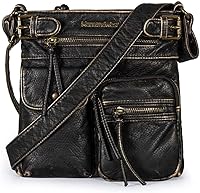 Vista 1 de Montana West Crossbody Bag for Women Multi Pocket Shoulder Medium Travel Purses Ultra Soft Washed Leather
