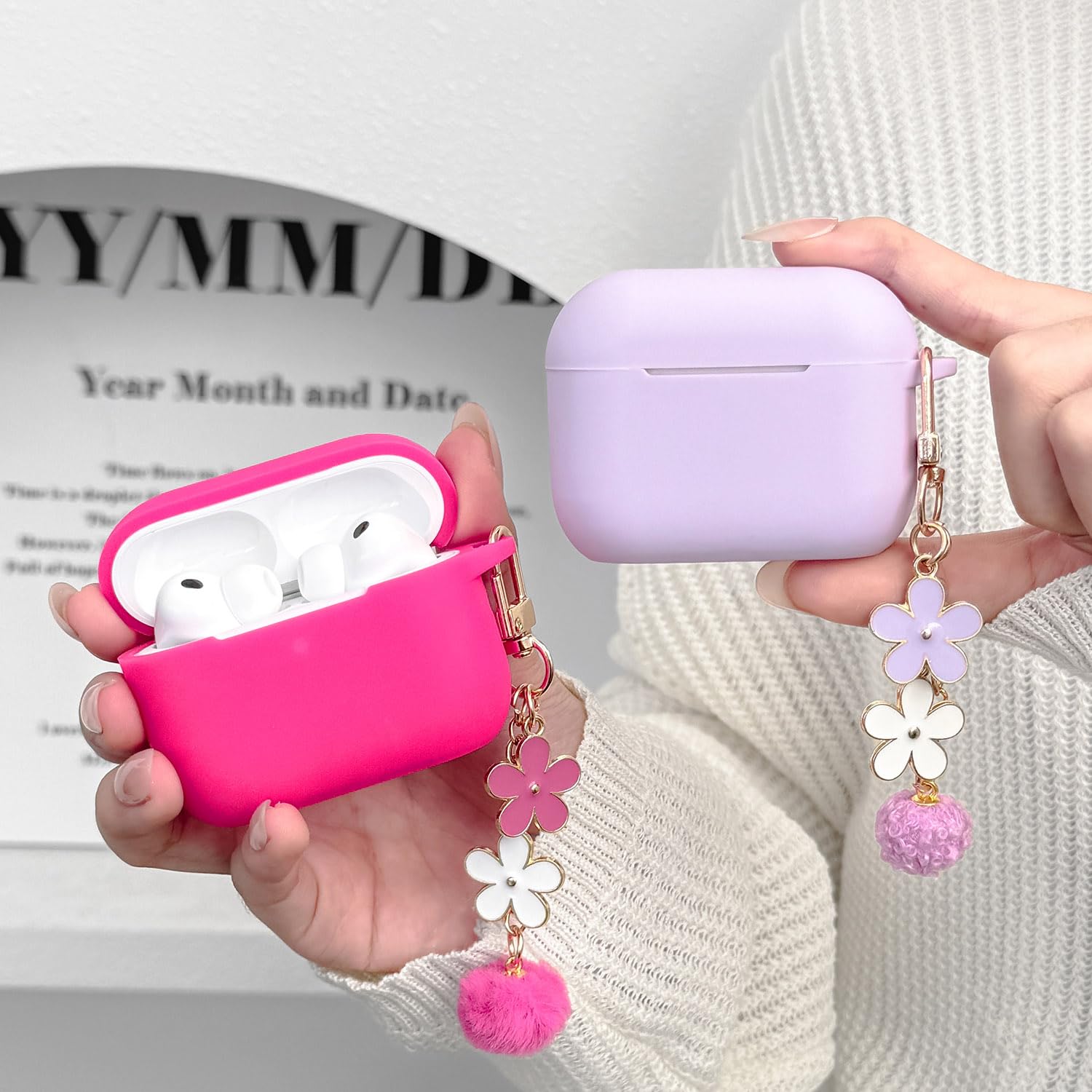Amazon | Airpods Pro 3用かわいいピンクケース 女の子用 レディース