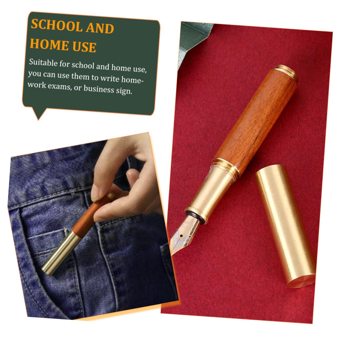 SEWACC 5stücke Holzfüllfederhalter Für Kalligraphie Tragbare Vintage-schreibfeder Aus Edlem Für Schule Büro Und Kreative Projekte Sanfte Tinte Ohne Kratzer