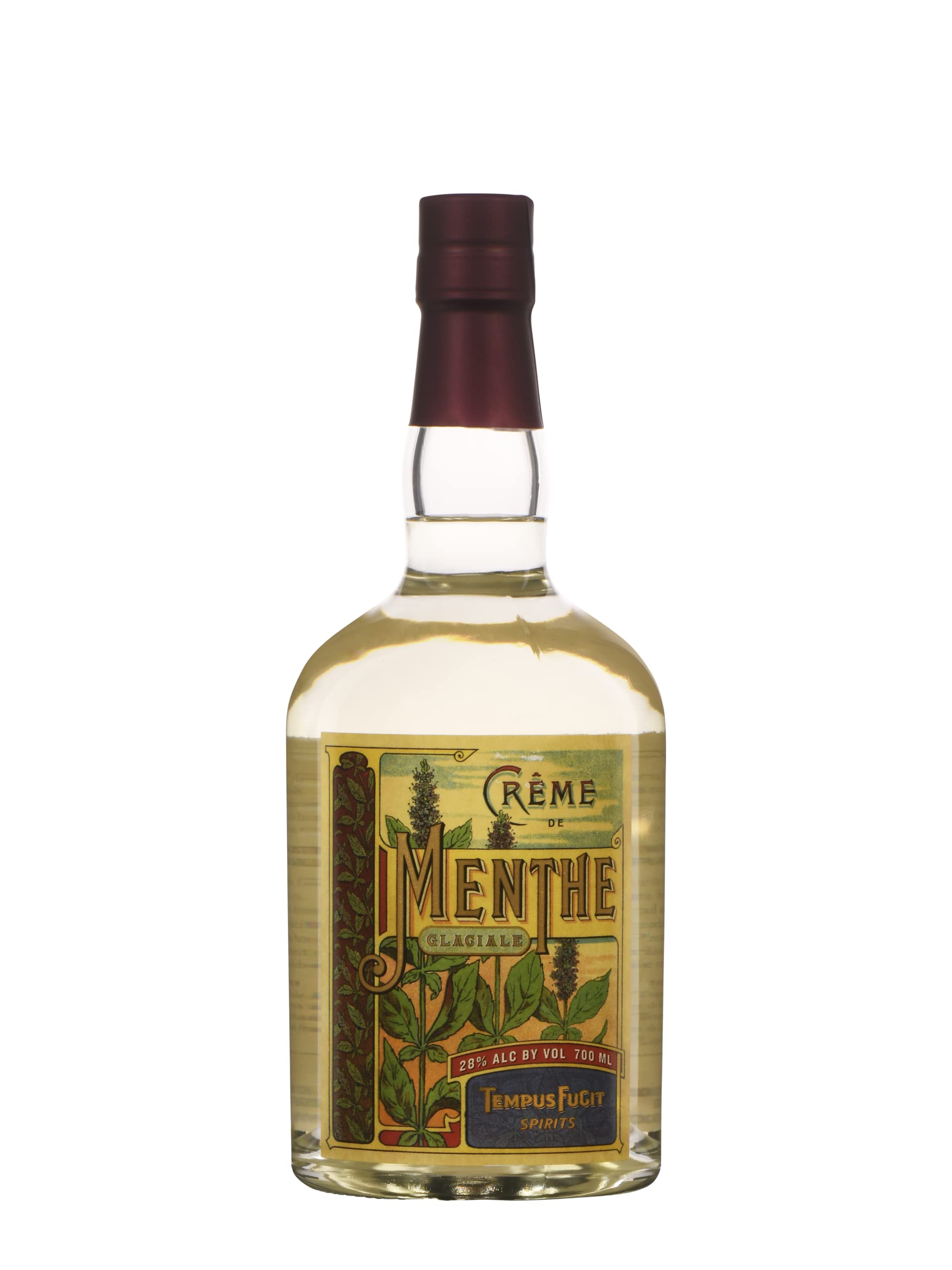 Tempus Fugit Crème de Menthe Glaciale Liqueur, 70cl, 28% ABV, Liqueur Made with Botanicals, Spring Water, Cane Sugar, Peppermint Fresh
