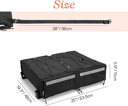 Fasrom T-top Storage Bag for Boat Life Jackets, Holds up to 4/6 Type II Life Jackets, Black (NOT INCLUDES LIFE JACKETS)