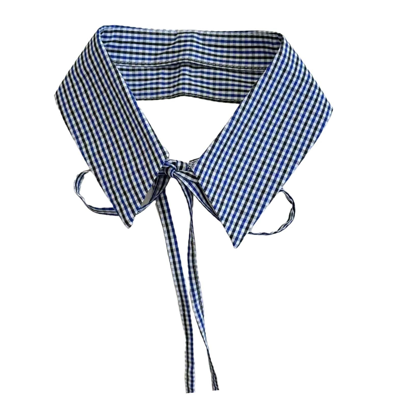 MICFENY Attach Checkered Collar Soft Ventilated Substance Fast Wear For Casual Outfits