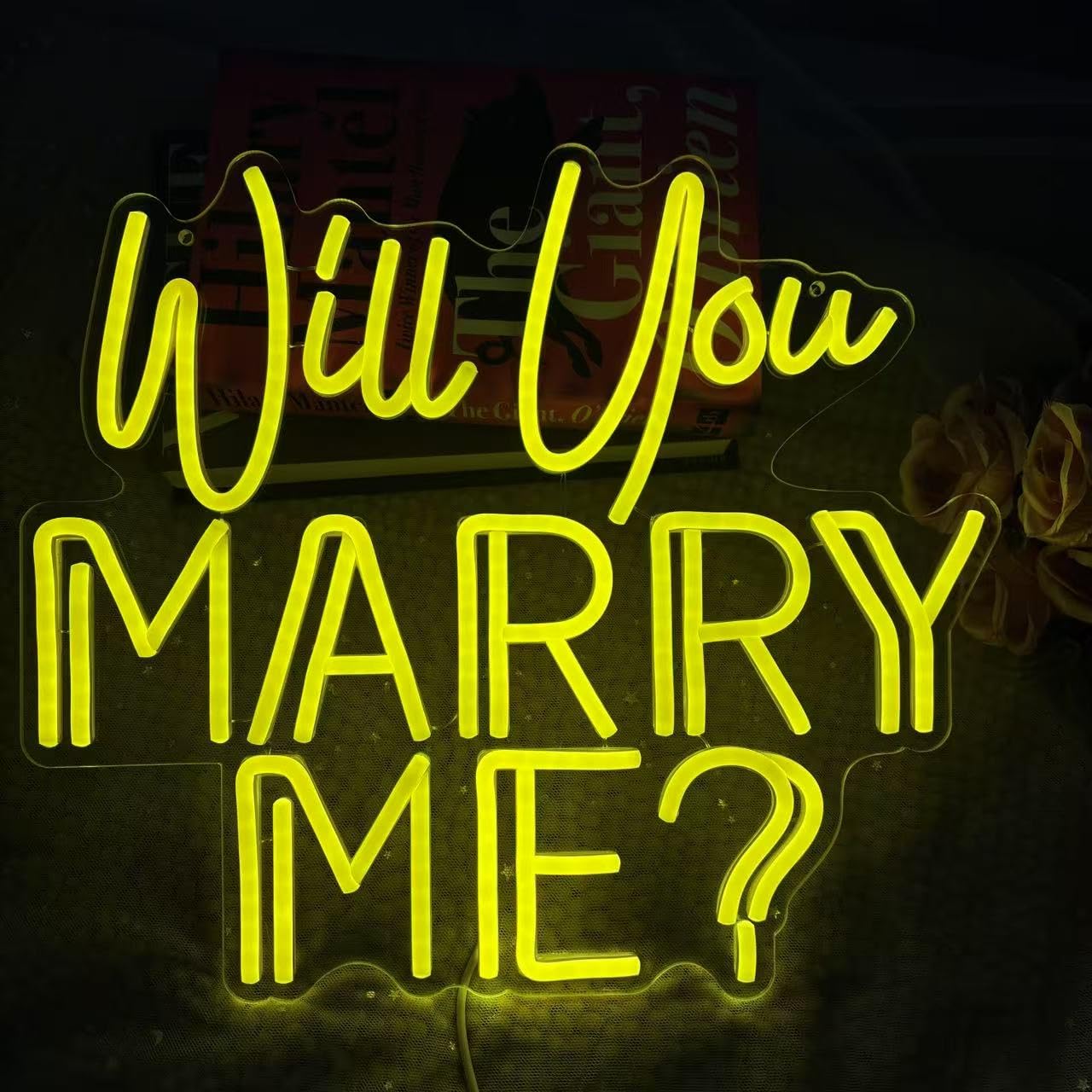 Mi vuoi sposare? Insegna al neon personalizzata camera da letto bar matrimonio fidanzamento festa casa decorazione da parete regalo personalizzato per lei