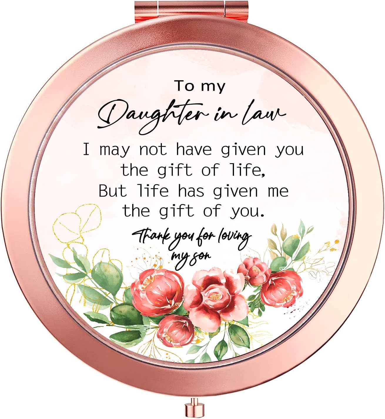 Kasuwow Daughter in Law Gifts Compact Mirror from Mother