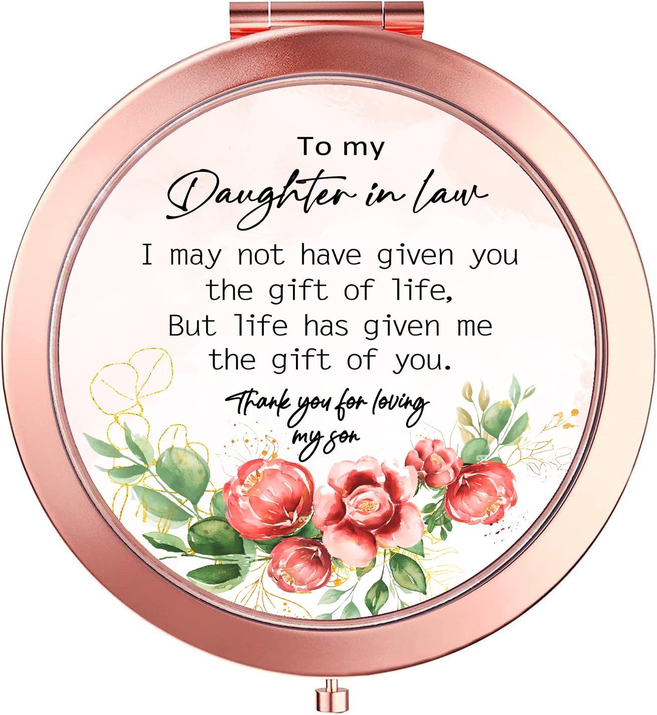 Kasuwow Daughter-in-Law Gifts: Compact Mirror for Daughter-in-Law, Birthday & Wedding Gift