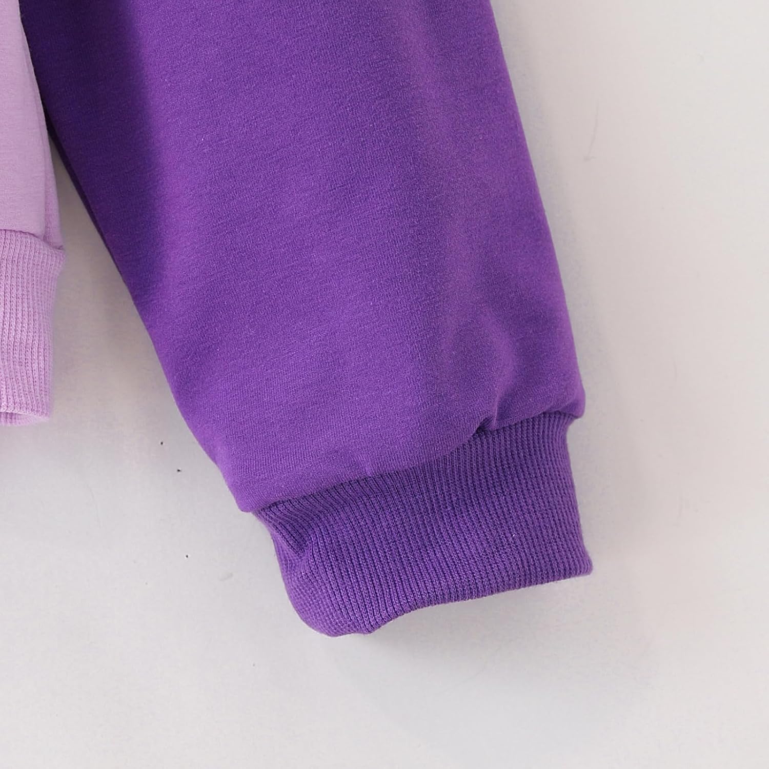 Ages 7-14 Girls' 2 Piece Color Block Zip Up Sweatshirt Hoodie and Jogger Pants Set - Image 8