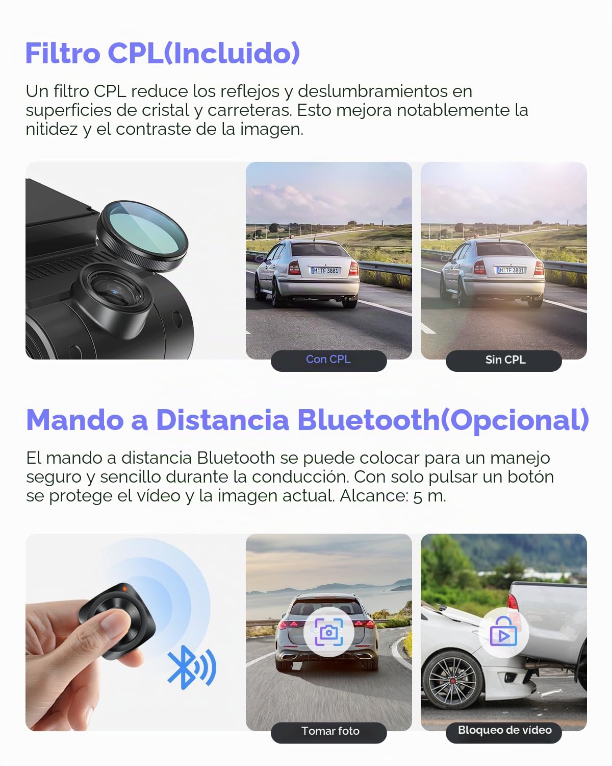 VIOFO A229 Pro 3 Lens 4K + 2K + 1080P, Dual STARVIS 2, HDR delantero trasero interior Dashcam coche, control de voz y cámara de coche Wi-Fi de 5 GHz, GPS ultrapreciso, visión nocturna 2.0, salida de