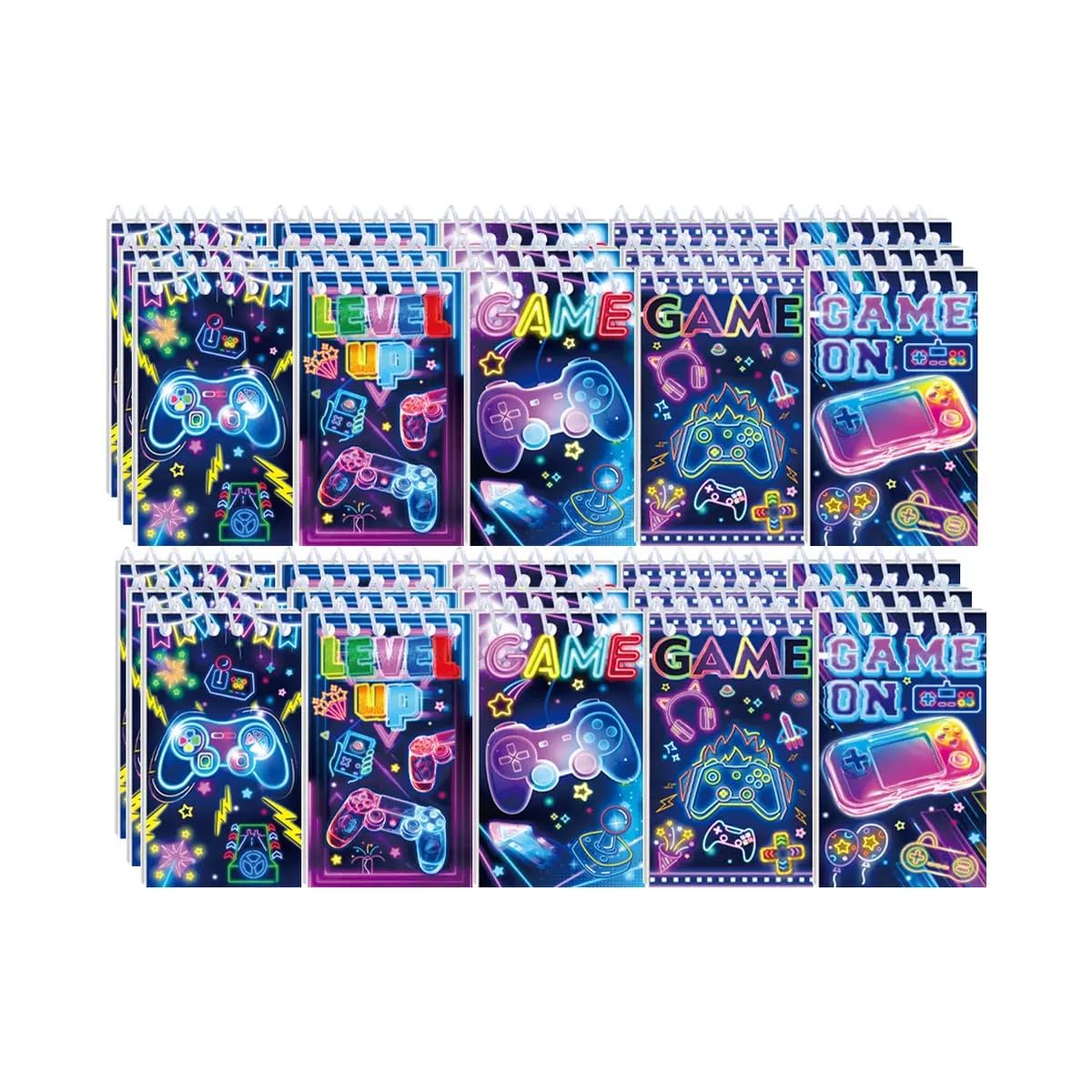 GS Forever 10 Pack Pocket Notebook, Unicorn Games Small Spiral 10 * 6CM Mini Notepad,Kids Colorful Memo Bulk Wired Lined for School Office Supplies (Capy) (Games)