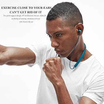 Neckband Bluetooth Headphones Neckband Earphone Headset with Mic Wireless Earbuds 5.3 CVC 8.0, HD Call Sound Quality,IPX6 Waterproof Sport Earphones for Running Driving Working Compatible, Red