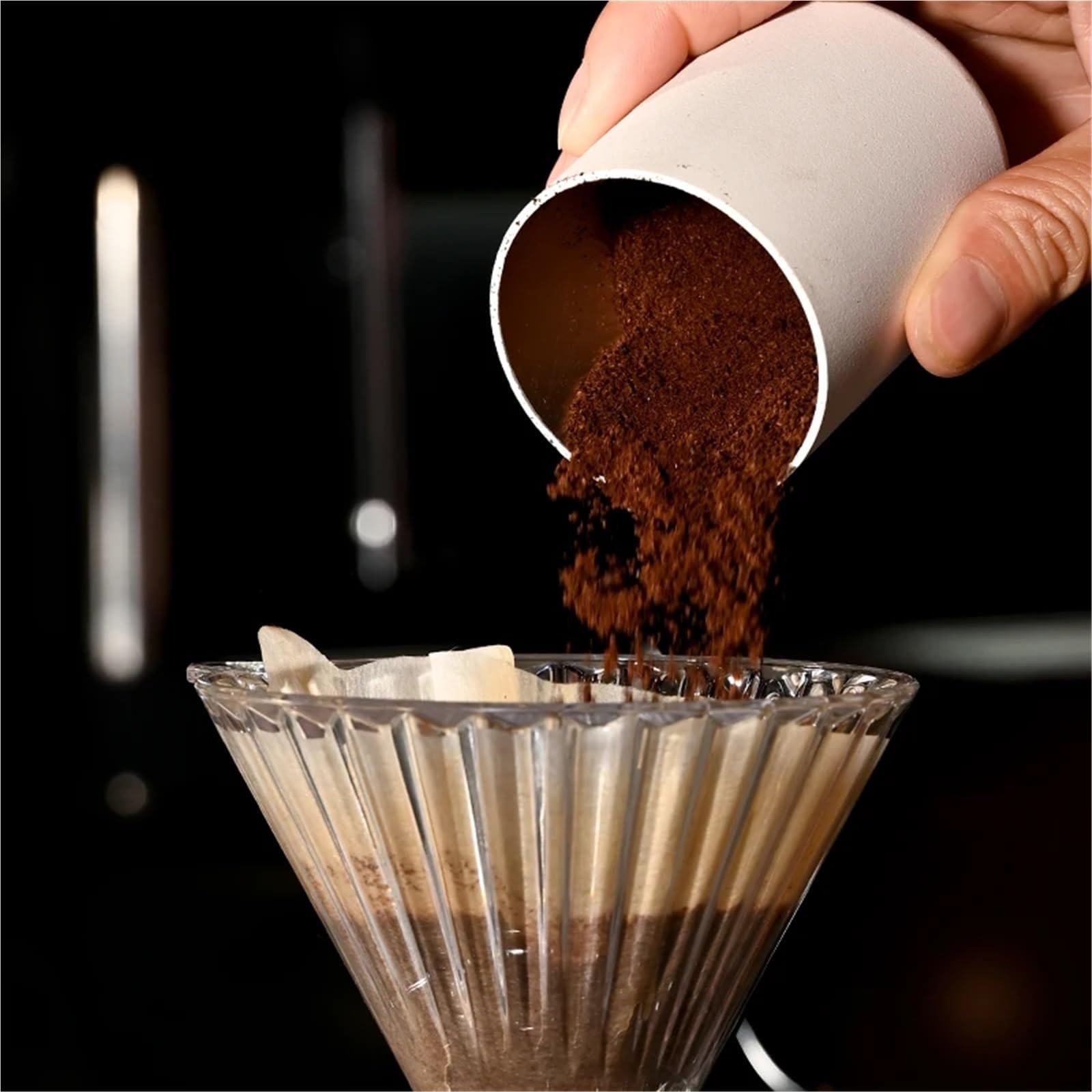 1 Stück wiederverwendbarer Kaffeetropfer for 1–2 Tassen | Harz-Kaffeefilter for Übergießen von Barista-Kaffee, Kaffeetrichter, Filterbecher, Handtropf(Transparent)