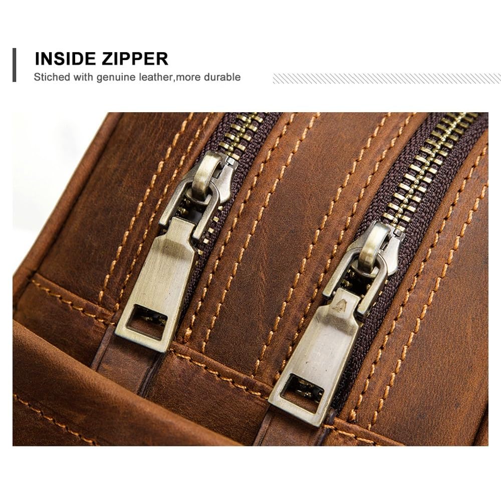 Leder-Rasiertasche für Herren, Leder-Kulturbeutel, Leder-Kulturbeutel für Herren, Kulturbeutel, Reise-Kulturbeutel, Hygiene- und Pflegeset, C, 26*12*13.5cm