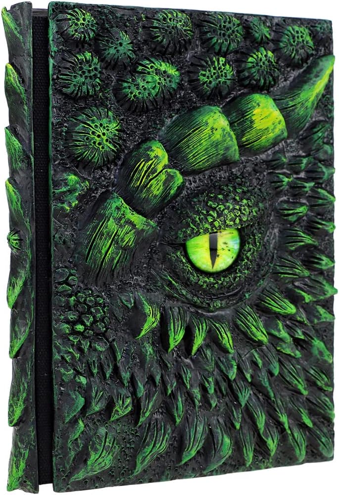 Mazeran 3D Dragon Eye Hardcover Embossed Journal, Vivid Handmade DnD Dragon Polystone B6 Blank Writing Sketch Notebook Diary Notepad, Campaign Jounal Gaming Book, Home Artistic Fantasy Decoration