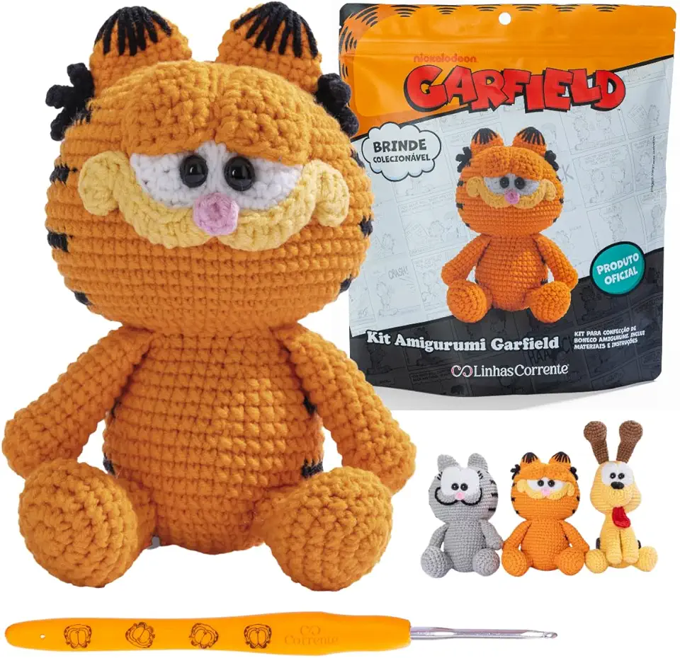 KIT AMIGURUMI GARFIELD - Linhas Corrente