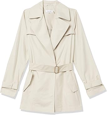 calvin klein belted trench coat