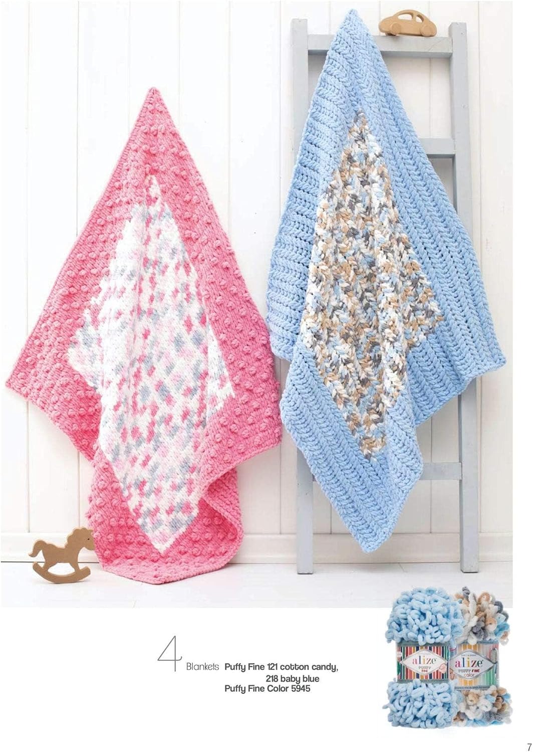 Alize Puffy Fine Yarn Baby Blanket Yarn Lot of 3skn 300gr 48yds 100% Micropolyester Soft Yarn Hand Knitting Yarn Super Chunky Bulky Woven Worested Yarn (218)