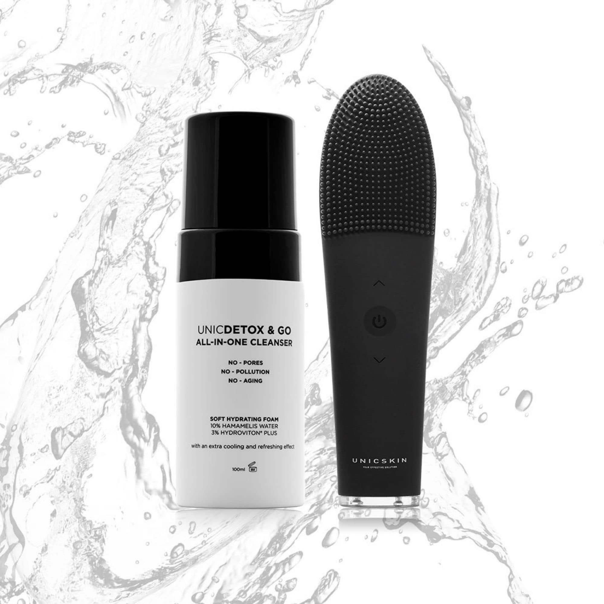 UNICSKIN - Schiuma Detergente Viso - Unicdetox & Go - 100 ml - Aiuta a Preservare la Massima Purezza della Pelle - Ideale per Pelli Acneiche - Azione Detergente