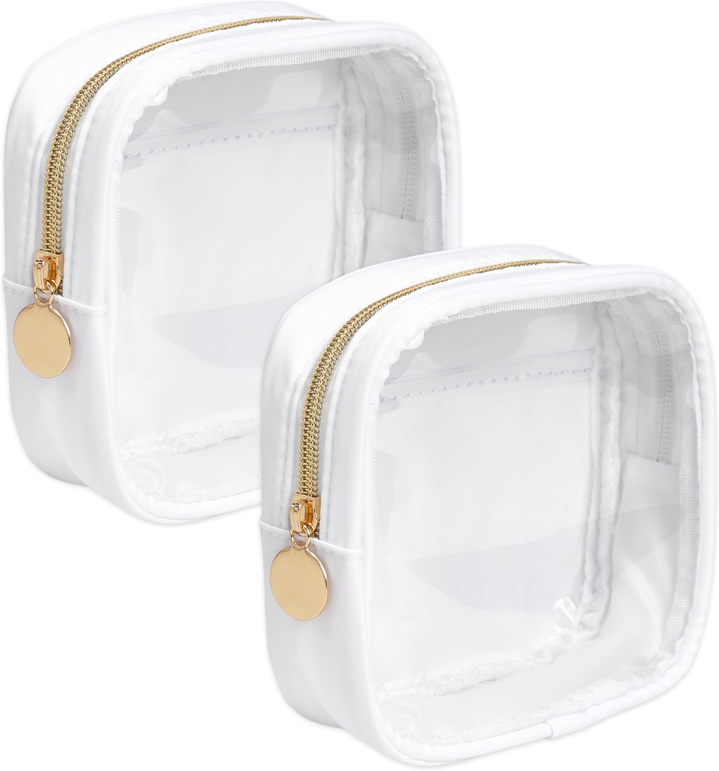 Yarnic Clear Makeup Bag for Purse Mini Makeup Bag Small Cosmetic Pouch for Women Cosmetic Organizer Travel Case, 2 Pack