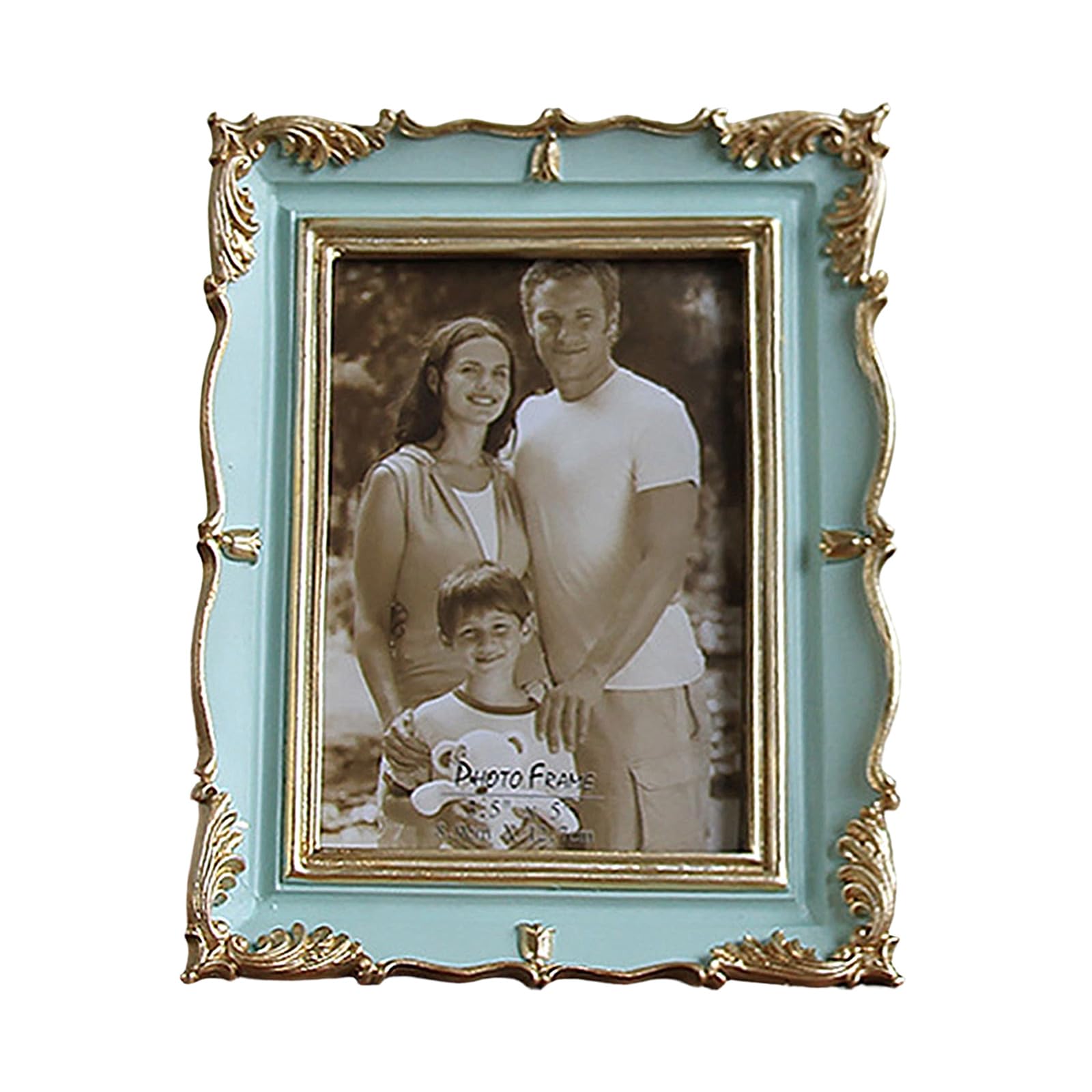 YROHGKPN Resin Photo Frame Antique Design European Golden Trim Carved Picture for Living Room Tabletop Decors Resin Tabletop Photo