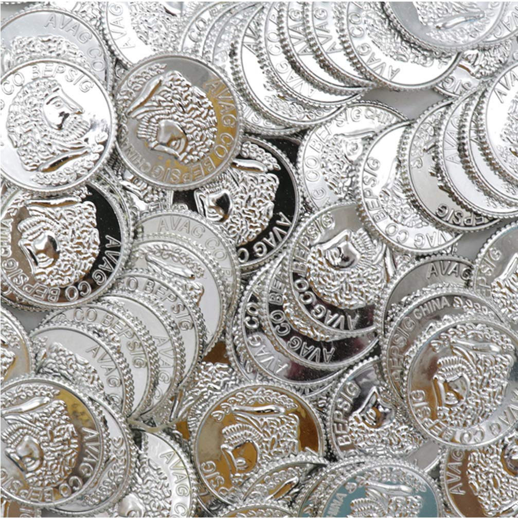 Toddmomy Pirate Gold Coins Play Accessories Pack of 100 Plastic Coins Props for Children Party Birthday Decoration Creative Educational Toy - Image 4