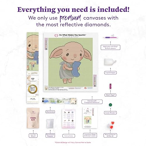 Miniatura 5 de DIAMOND ART CLUB Hogwarts Crest - FINE Oddities Kit de pintura de diamante, beige, 17 x 24 pulgadas (16.9 in x 24.0 in)