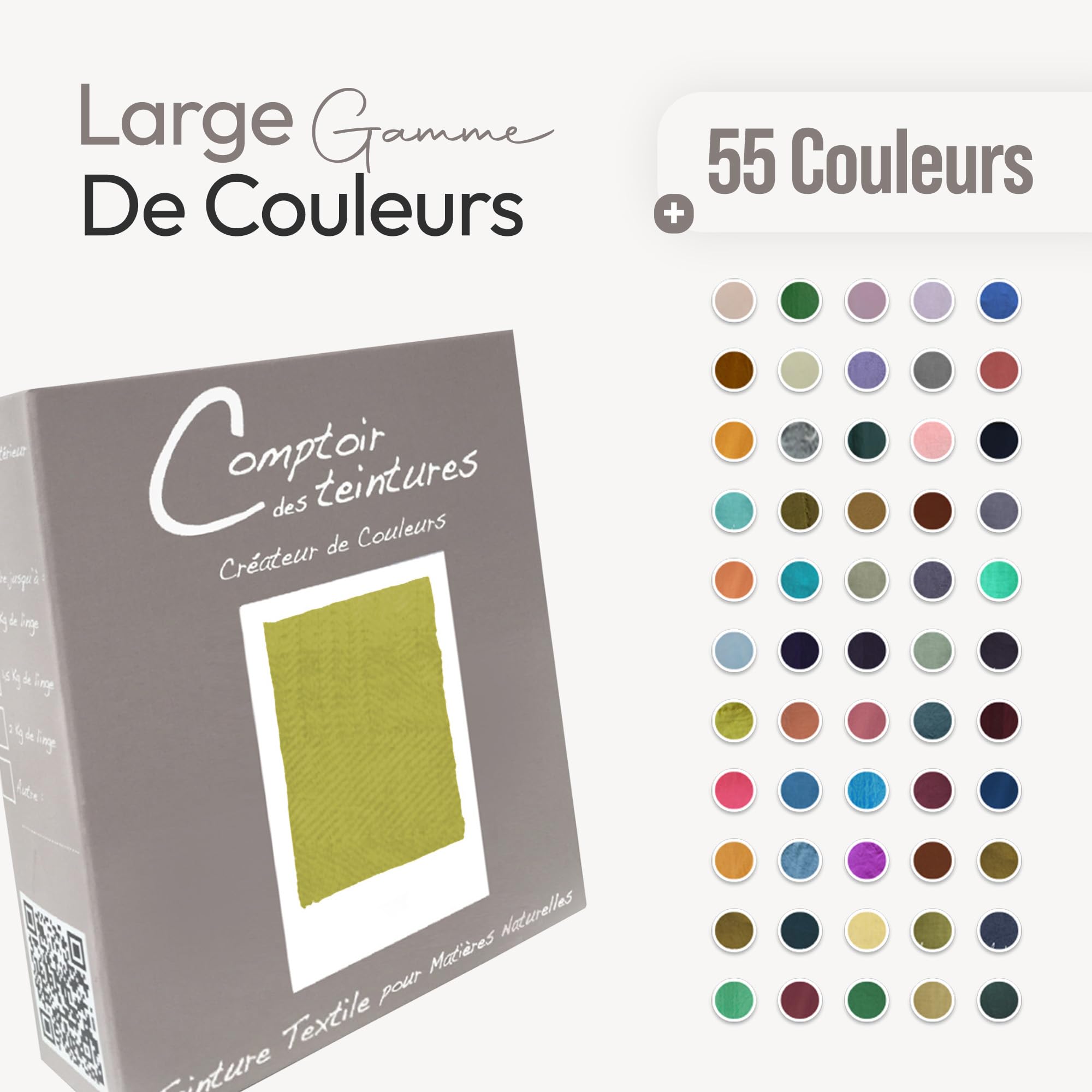Teinture Textile – Mélange Madras (pour 2kg linge) – Teintures Durables pour Draps, Serviettes et Nappes – Facile à Utiliser en Machine à Laver ou à la Main