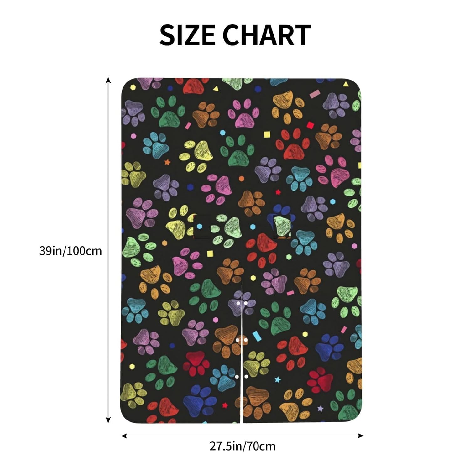 Doodle Colorful Paw Print Baby Car Seat Cover & Nursing Cover - Breathable Stretch Multi-Use Cover for Breastfeeding, Stroller Sunshade & Infant Carrier