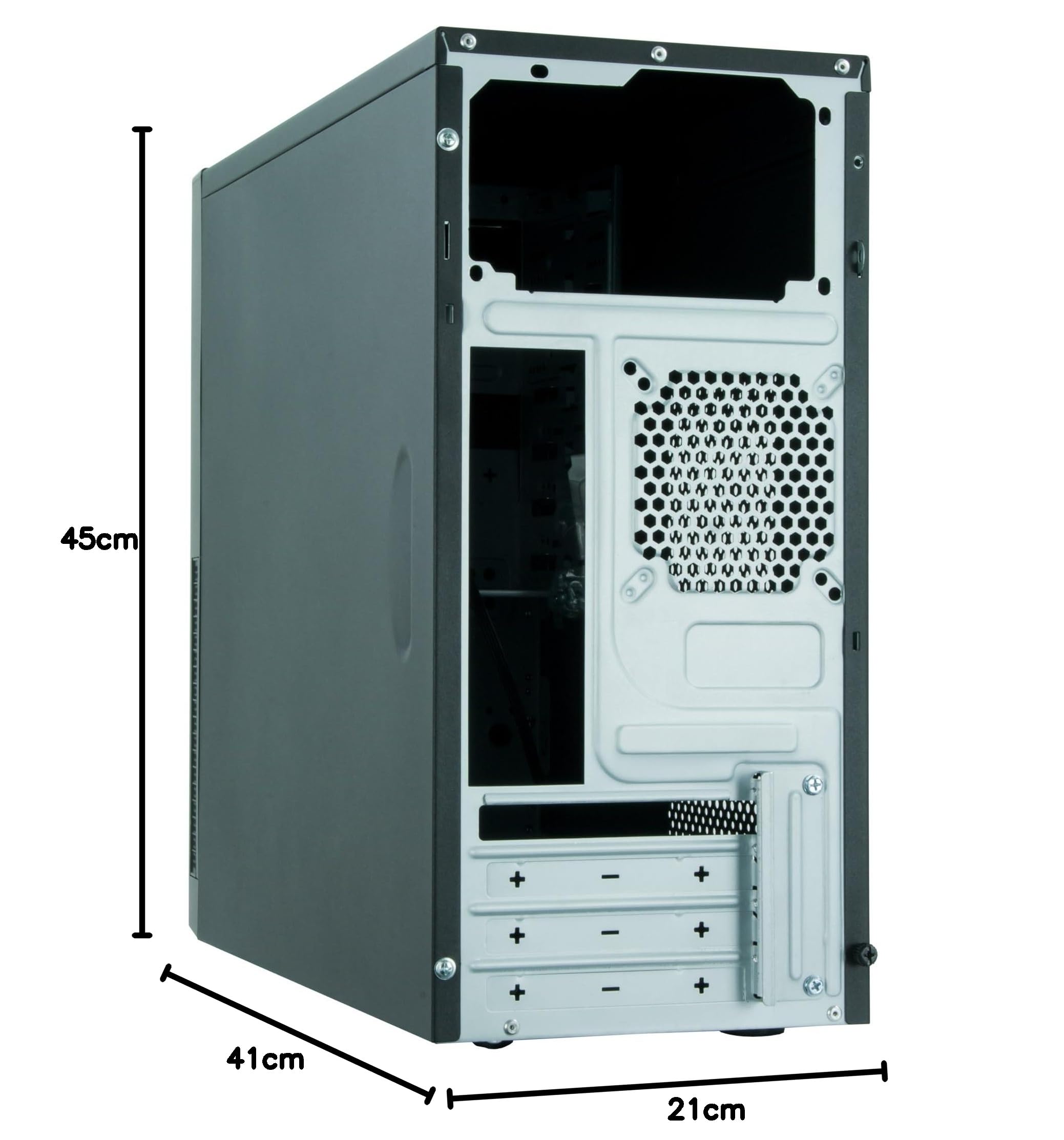 Chieftec HO-11B Torre Negro 350 W - Caja de ordenador (Torre, PC, SECC, Negro, Micro ATX, 14 cm)