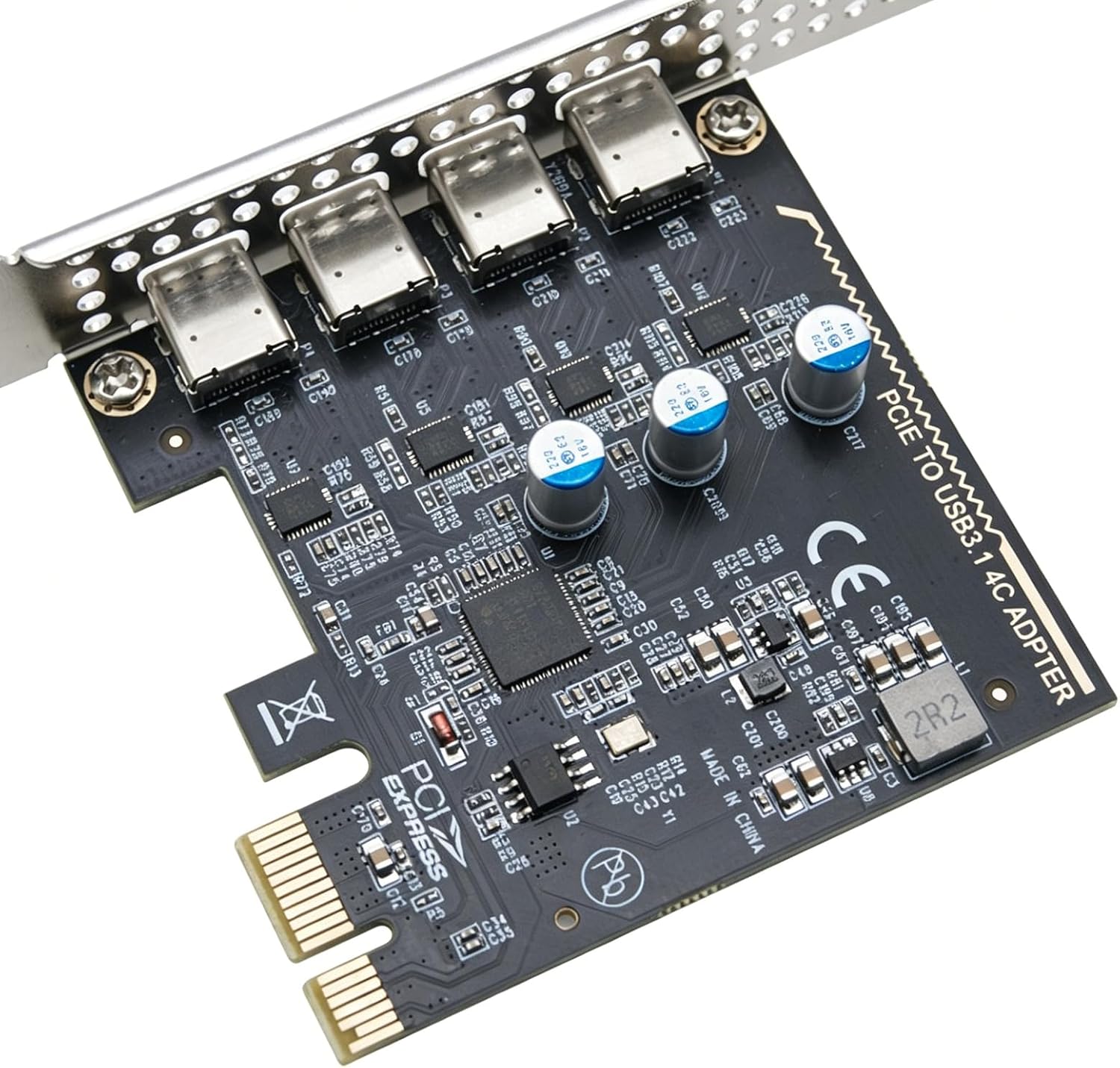 PCIE to 4 Port Type C Expansion Card USB 3.2 GEN1