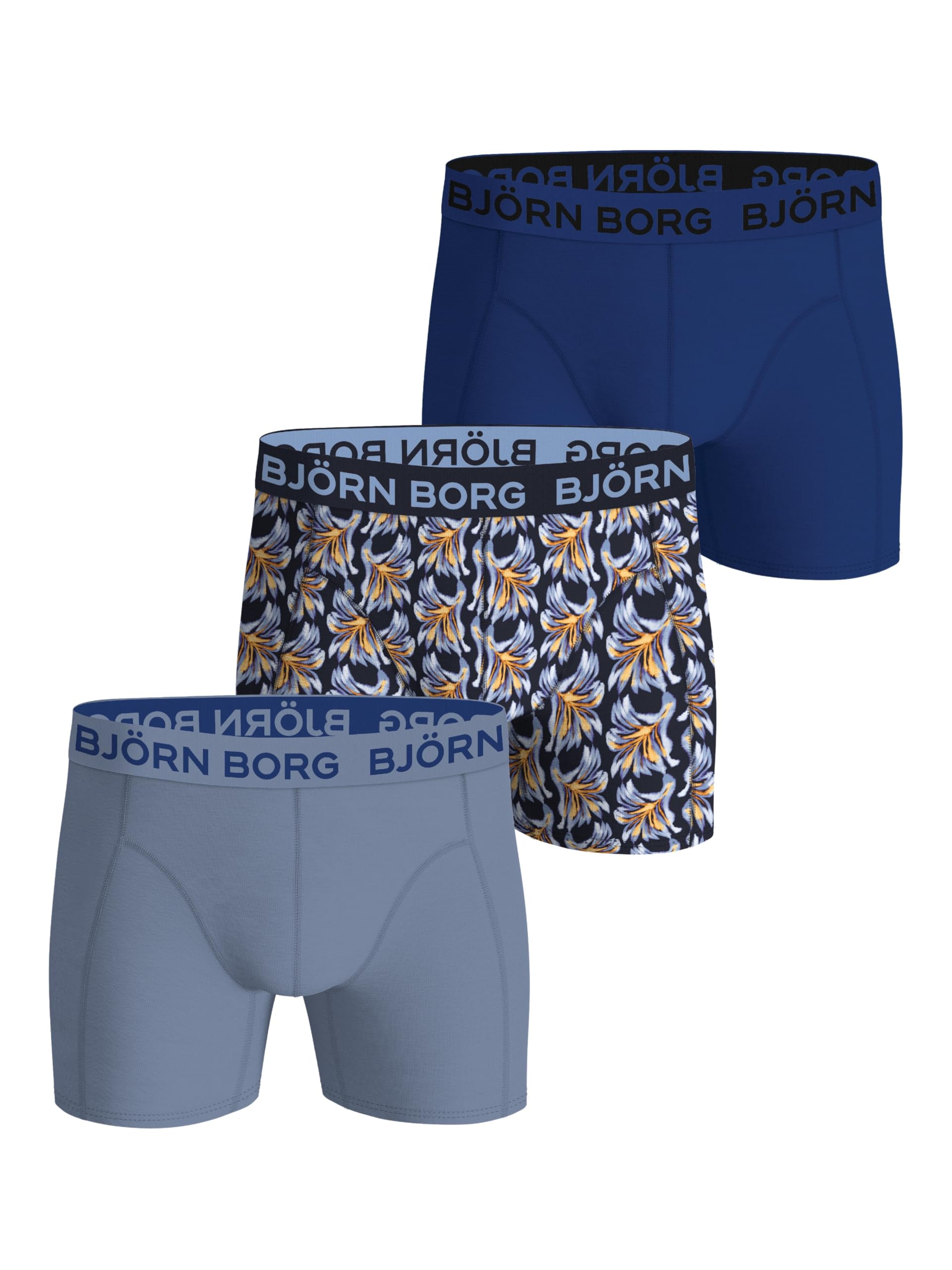 Björn Borg Cotton Stretch Boxers 3-pack Blue, XL
