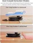 Lefant M2 Plus Robot Vacuum and Mop, Strong Suction with LiDAR Navigation, 75-Day Self-Emptying, 2.4/5G Wi-Fi/App/Alexa, 190° PSD Obstacle Avoidance, Hard Floors and Carpet, Black