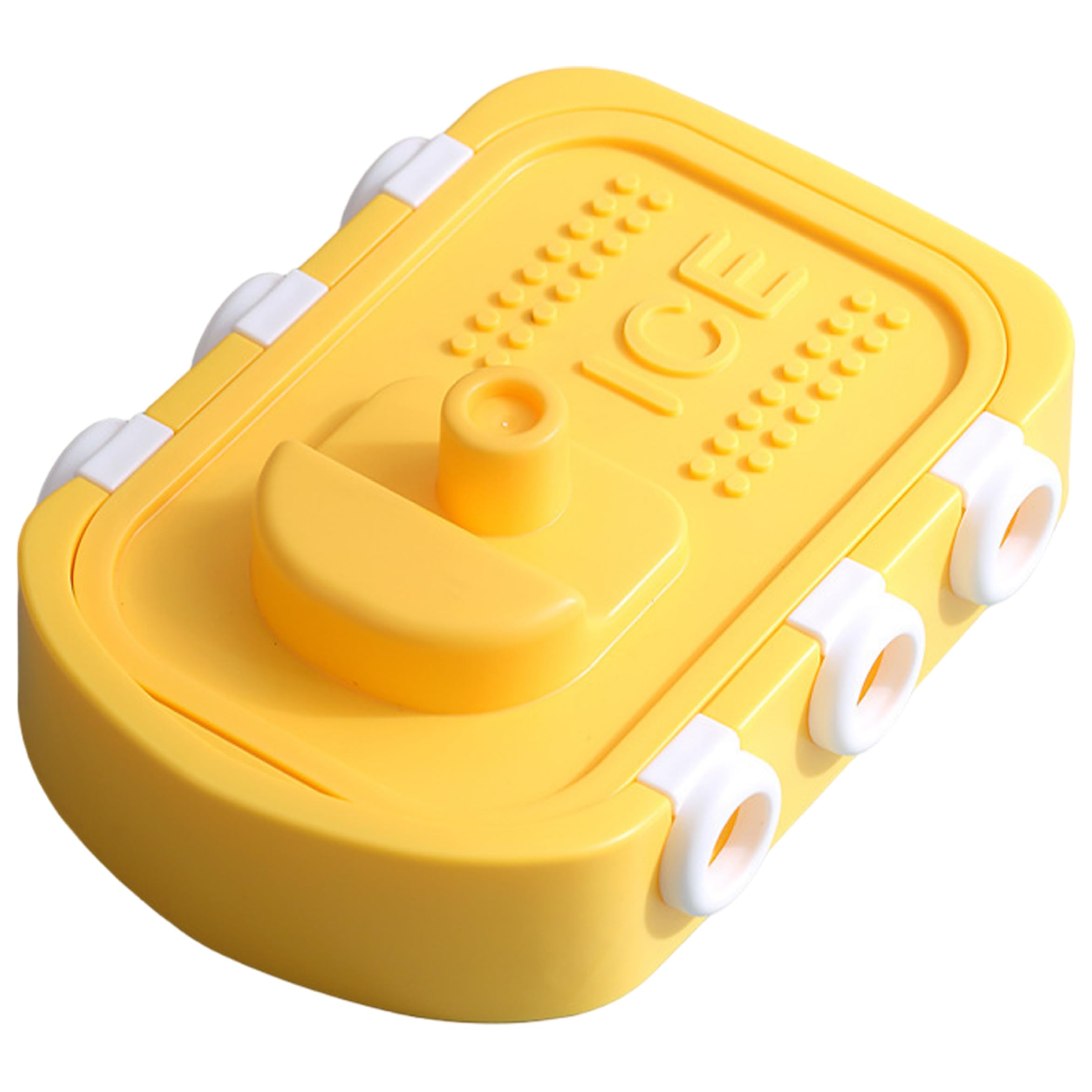 Hotainoys Toddler Popsicle Mold, 6-cavity Animal Popsicle Molds For Toddlers, Silicone & Pp Mini Molds, Yellow for Toddlers