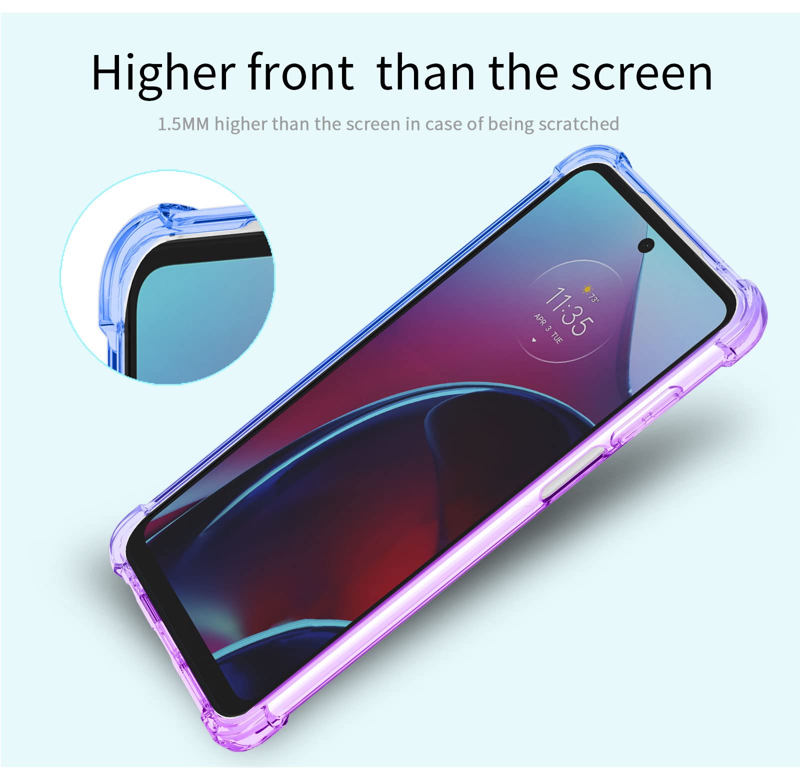Cover per Motorola Moto G22, Custodia in TPU a Gradiente